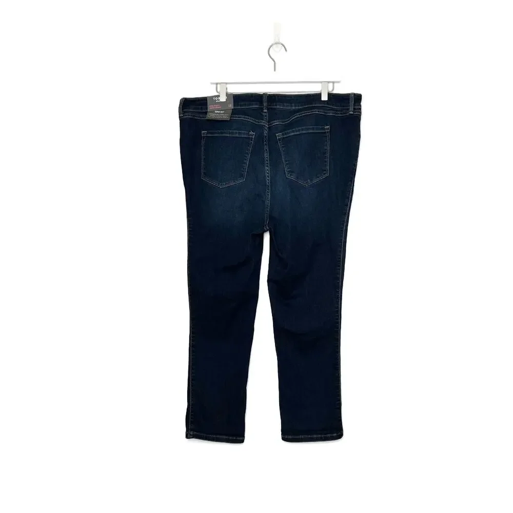 NEW Torrid Crop MidFit Super Skinny Jeans Womens 18 MId-Rise Soft Stretch Denim